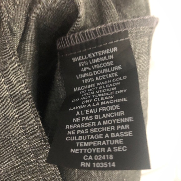 Identify Grey Linen Pants ~ Made in Canada - Picture 10 of 12